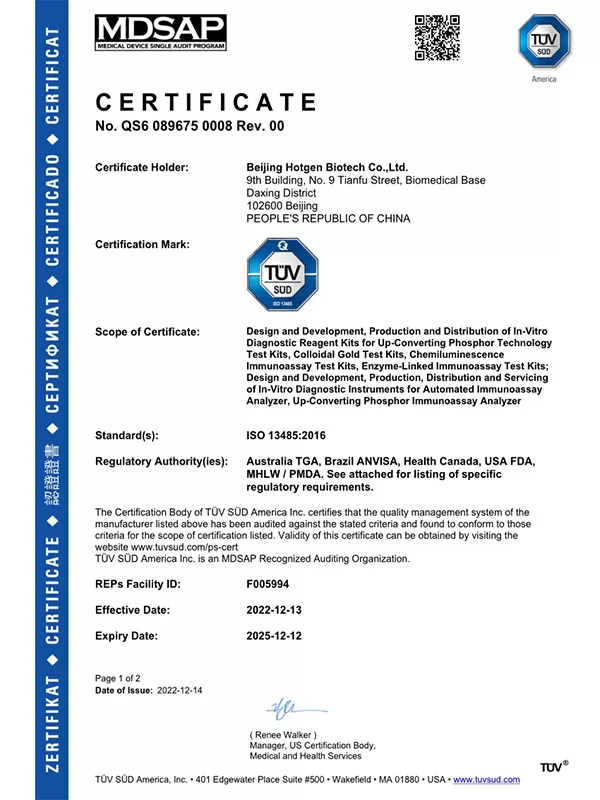 mdsap certificate